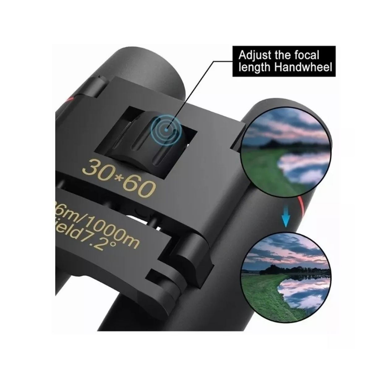 GENERICO - Binocular 30x60 Metálicos Recubiertos+estuche+paño