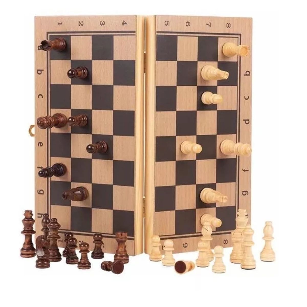 GENERICO - Ajedrez Tablero De Madera Ajedrez Set Juego De Mesa