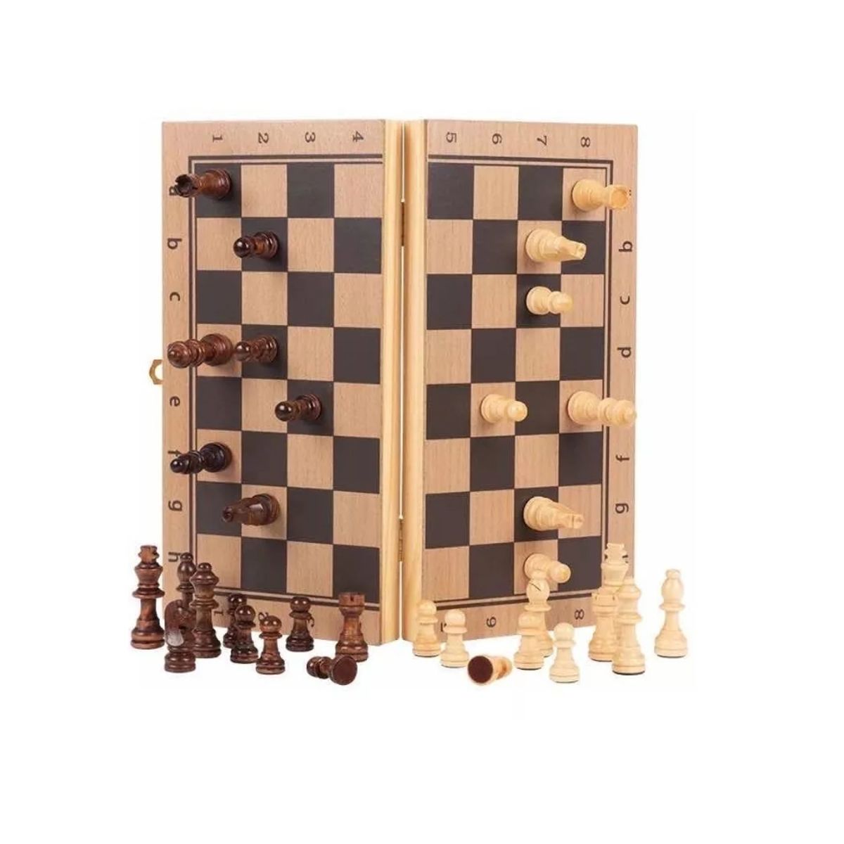 GENERICO - Ajedrez Tablero De Madera Ajedrez Set Juego De Mesa