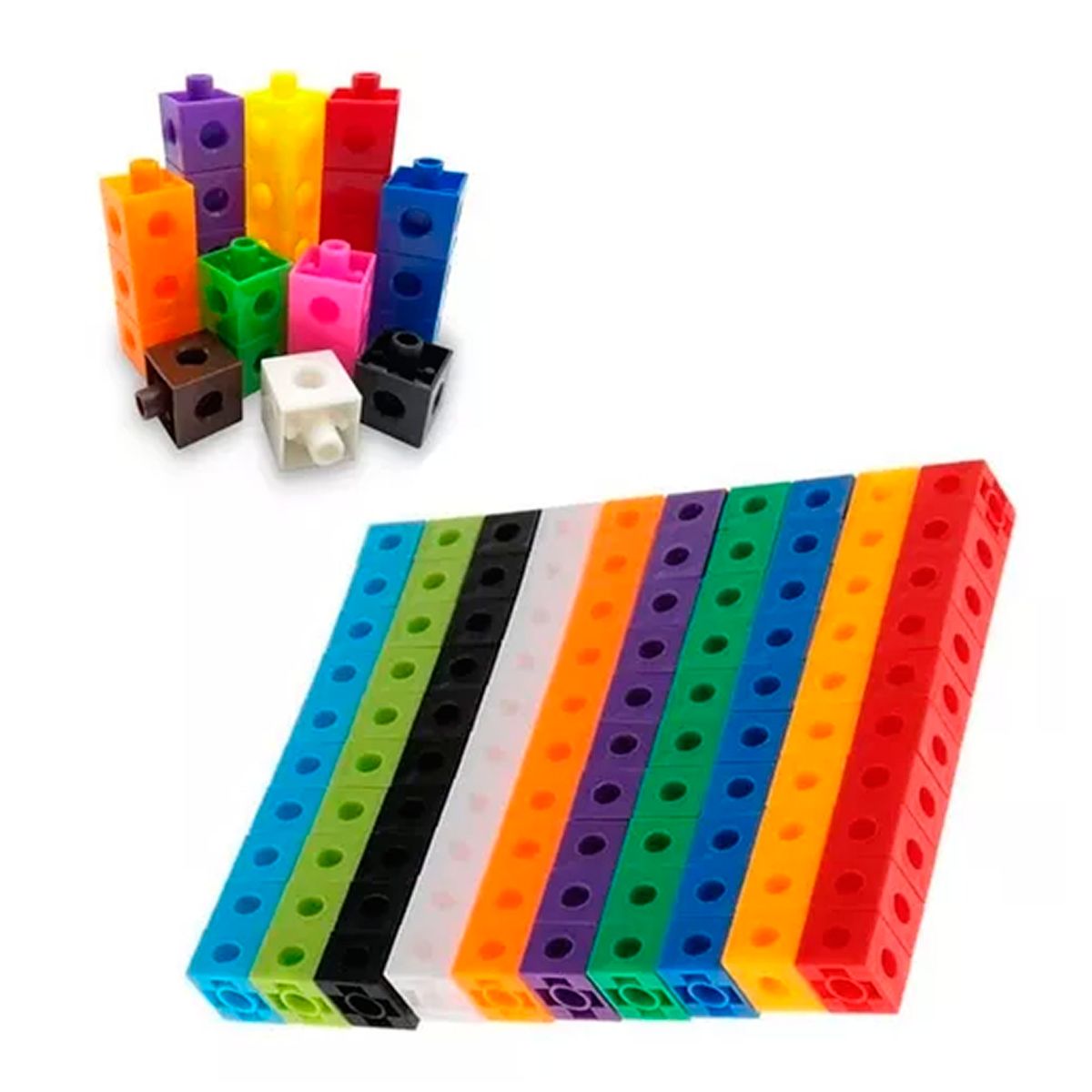 OFERTABKN - 100 Cubos De Encaje Unifix - Matemáticas - Método Singapur