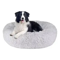 GENERICO - Cama Antiestrés Mascotas Gatos Perros 80 Cm Grande Xxl Gris