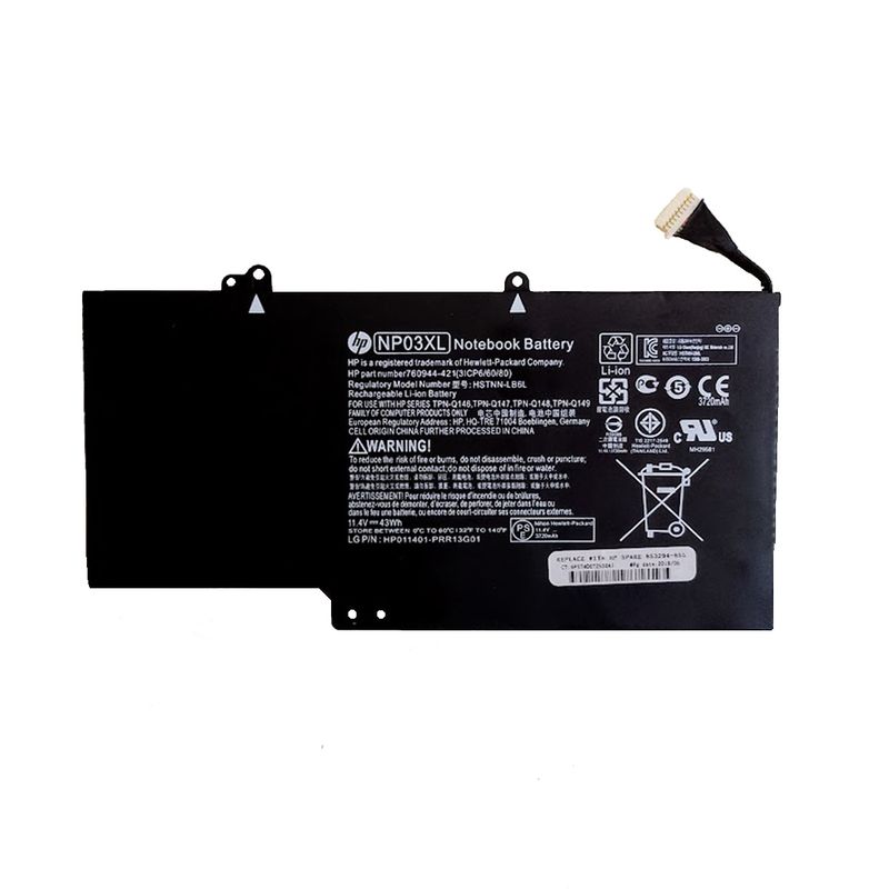HP - Batería Alternativa HP NP03XL 3720mAh Alta Calidad