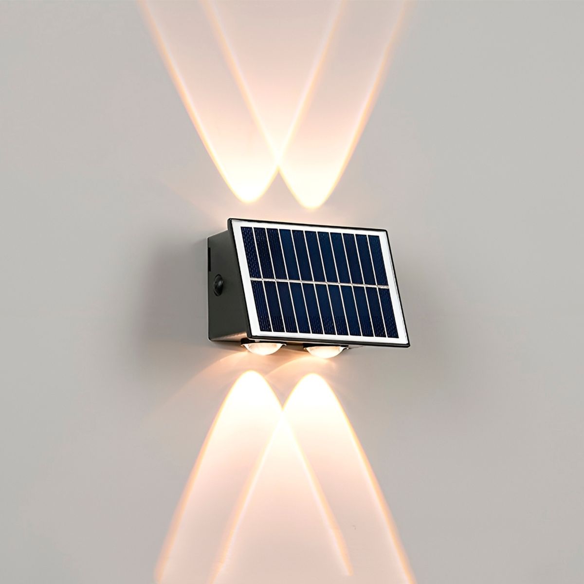 GENERICO - Aplique Solar Muro Exterior Diseño Moderno Luz Cálida