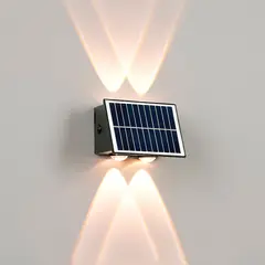GENERICO - Aplique Solar Muro Exterior Diseño Moderno Luz Cálida