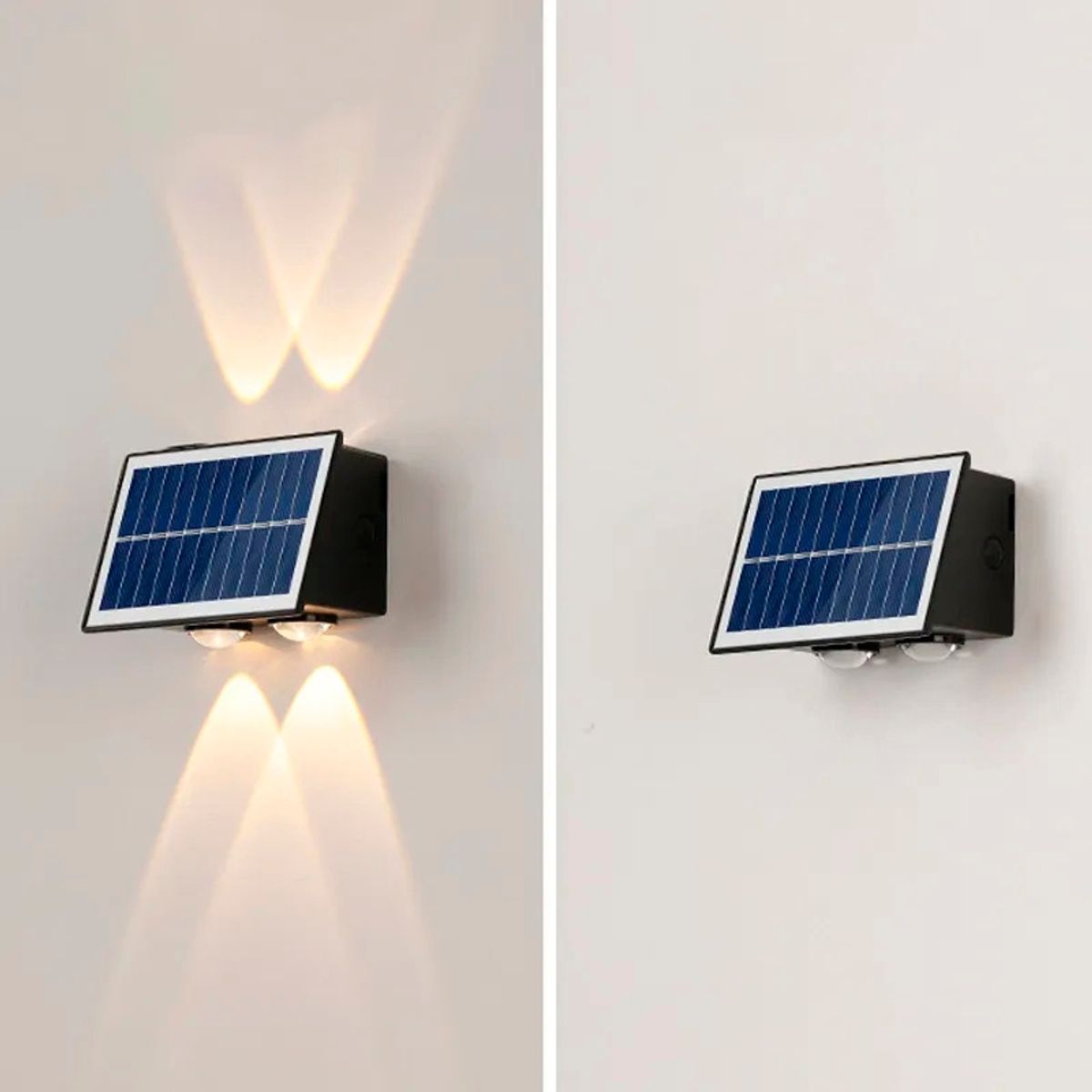 GENERICO - Aplique Solar Muro Exterior Diseño Moderno Luz Cálida