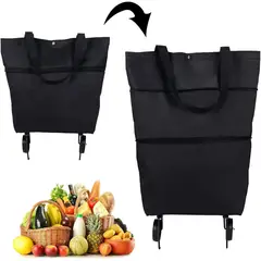 GENERICO - Carrito Compras Bolso Plegable Supermercado Feria Con Ruedas