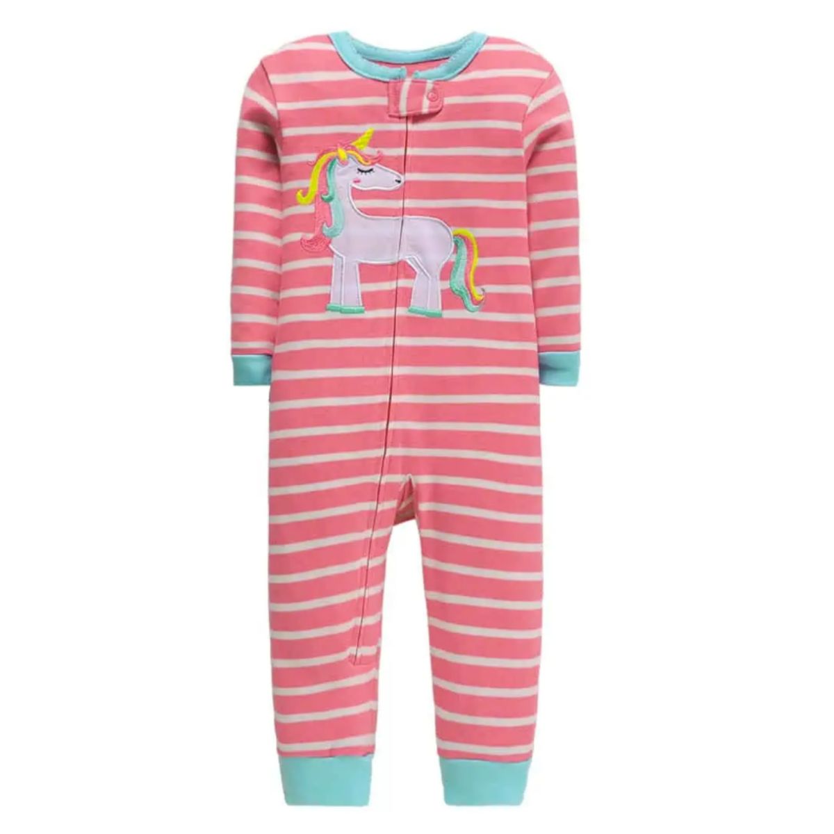 JUMP KIDS - Enterito Largo Pijama Para Niña Cierre Sin Pie 100% AlgodÃ³n
