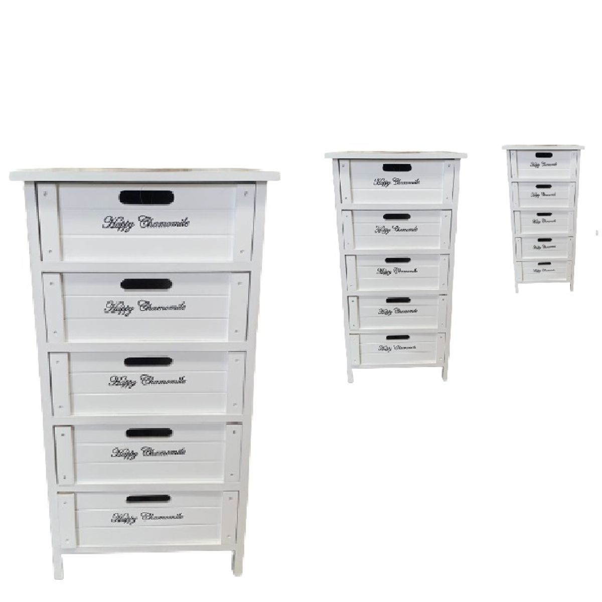 INTERACTIVE STORE - Velador Cabinet Blanco 5 Happy
