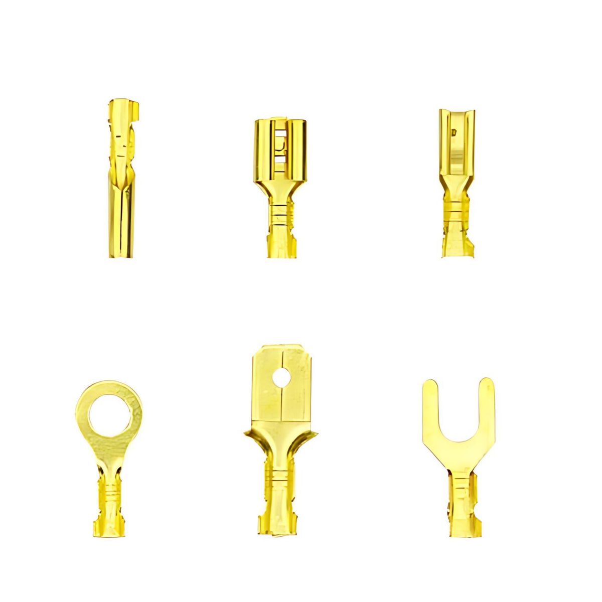 GENERICO - Kit X100 Piezas Terminal Faston Metalico Surtido para Conexiones