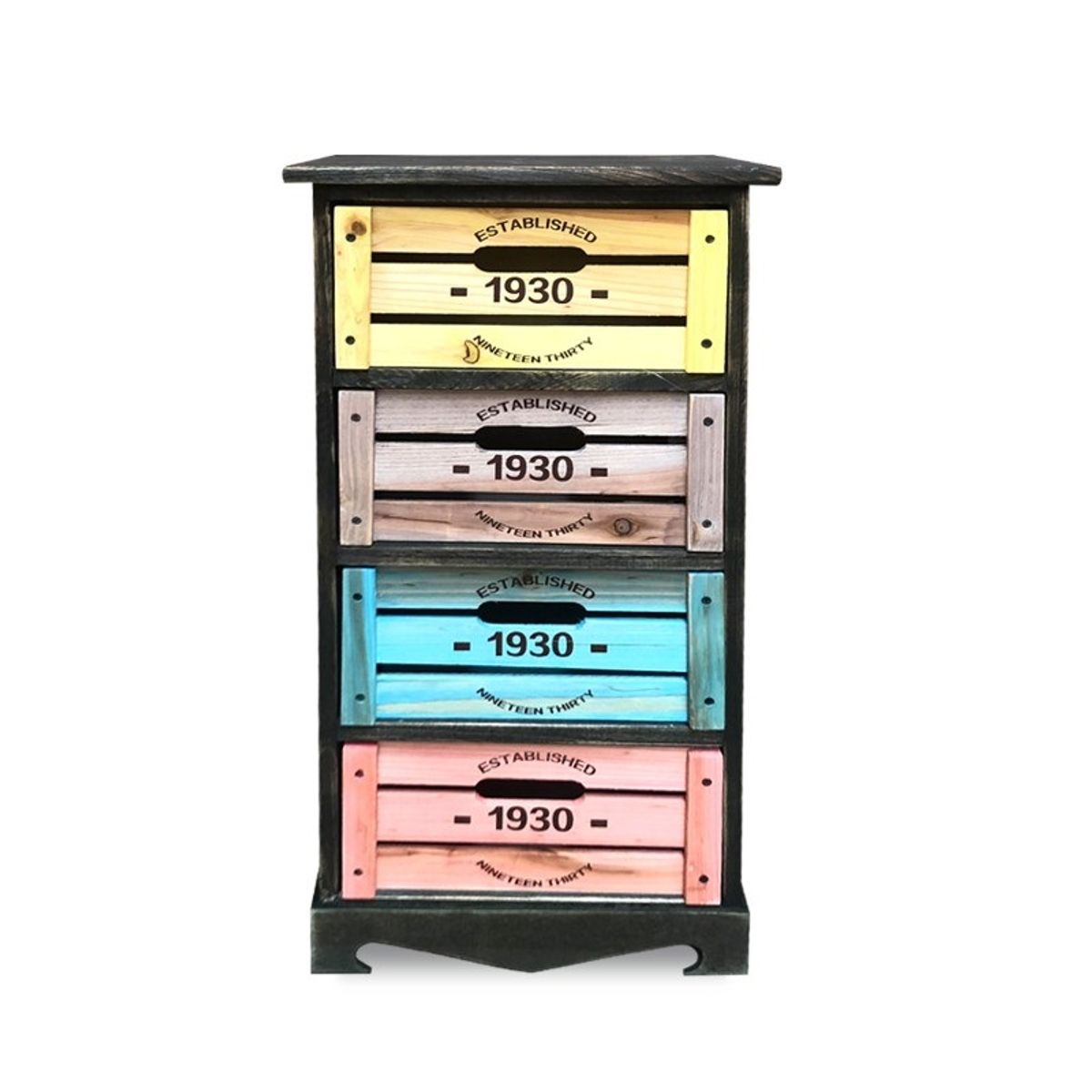 INTERACTIVE STORE - Cajonera Cabinet café con cajones 1930 en colores