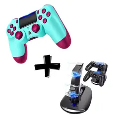 GENERICO - Pack Control Ps4 Berry + Estación de Carga