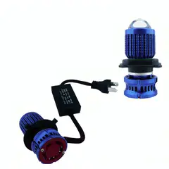 OEM - AMPOLLETA PARA MOTO H-4 LED DUO COLOR 50W LED LUPA X1 PCS