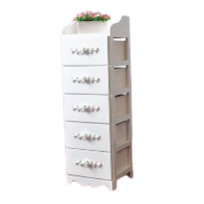 GENERICO - Cajonera Comoda cabinet 5 cajones tiradores de flores