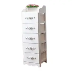GENERICO - Cajonera Comoda cabinet 5 cajones tiradores de flores