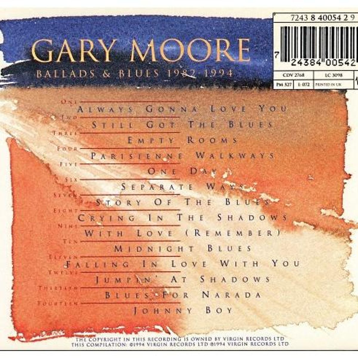HITWAY MUSIC - GARY MOORE - BALLADS & BLUES 1982-1994 - CD HITWAY MUSIC