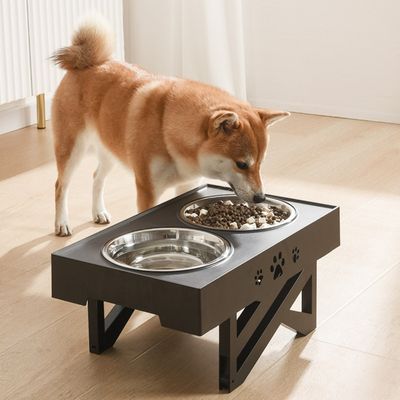 Imagen 2 del producto Comedero-bebedero Para Perros Altura Ajustable - Plato Acero