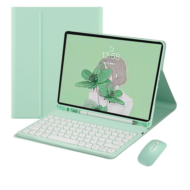 SHARGE - Teclado y Ratón Bluetooth para iPad Air 3 10.5inch Verde Español