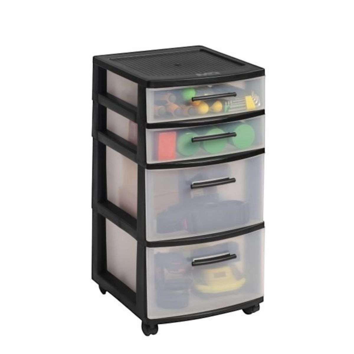 QRUBBER - Cajonero 4 Niveles Eclypse Negro MQ QRubber