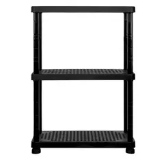 QRUBBER - Estantería Modular 3 Niveles Superforte Negro MQ