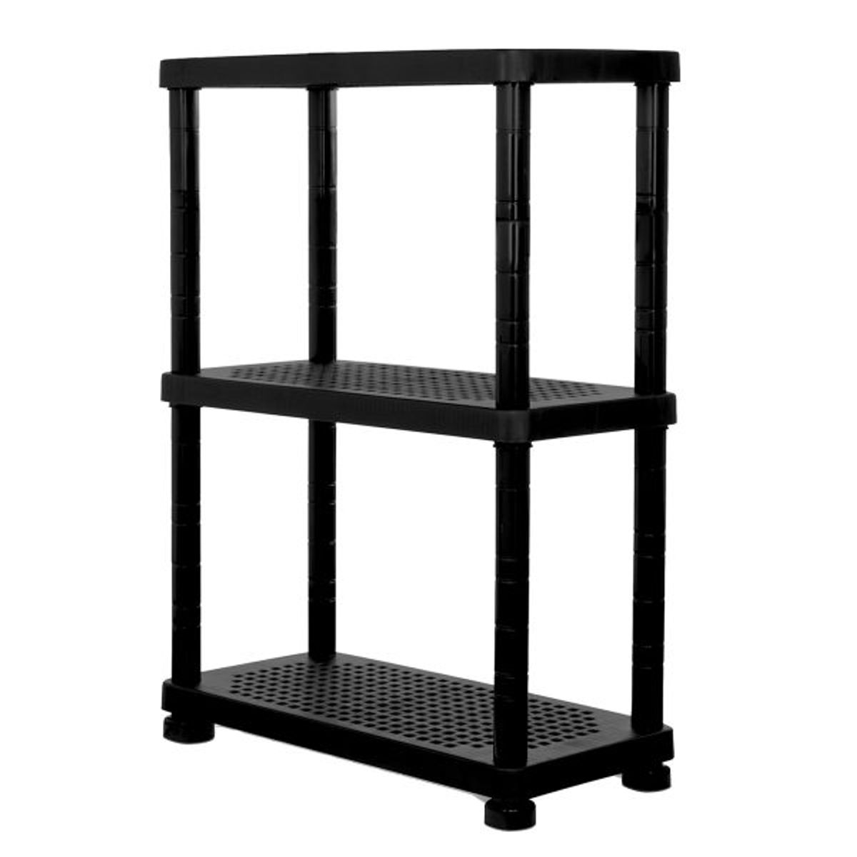 QRUBBER - Estantería Modular 3 Niveles Superforte Negro MQ QRubber