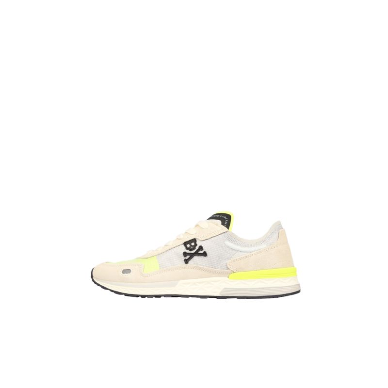 SCALPERS - Zapatillas Calavera Detalles Flúor Light Grey