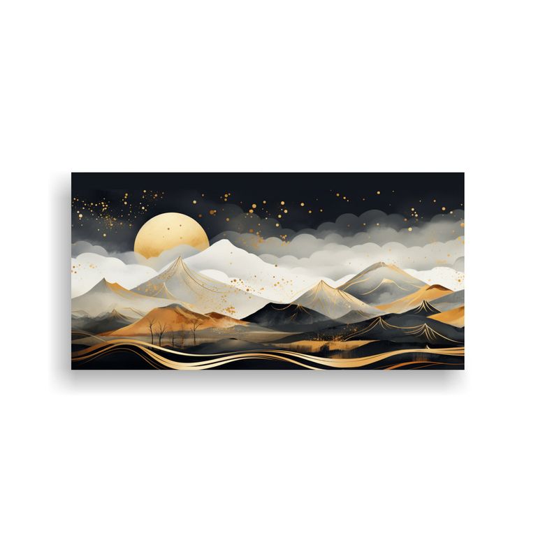 GENERICO - Tela En Bastidor Imagen Estética Paisaje De Montaña Con Es 160x80cm