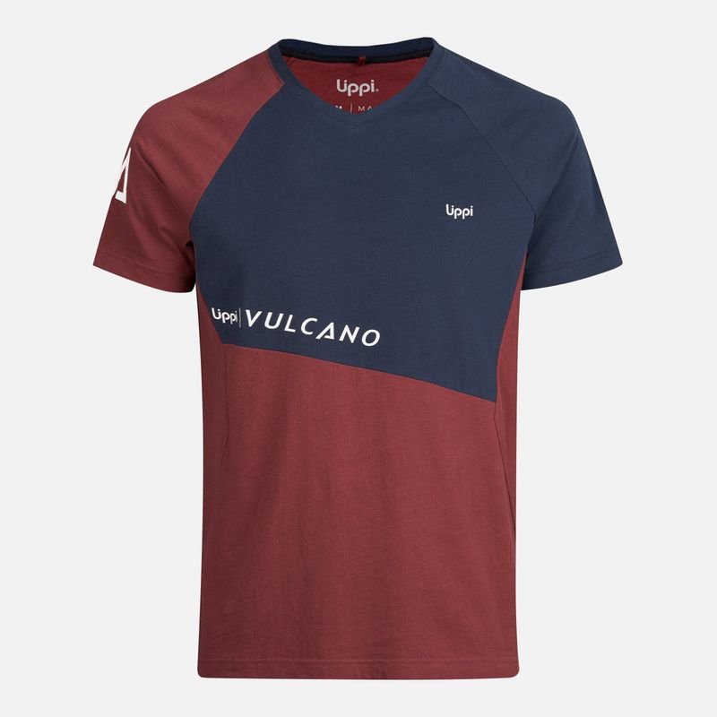 LIPPI - Polera Hombre Vulcano Cotton SS T-Shirt Vino Lippi