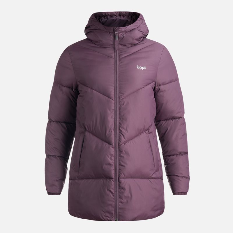 LIPPI - Chaqueta Mujer Long Line Steam Pro Hoody Jacket Morado Oscuro Lippi