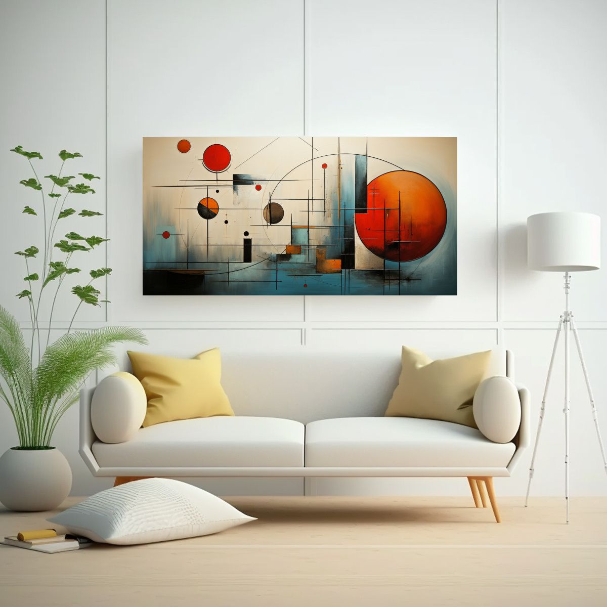 GENERICO - Pinturas Decorativas De Arte Abstracto Moderno De Mediados D 80x40cm