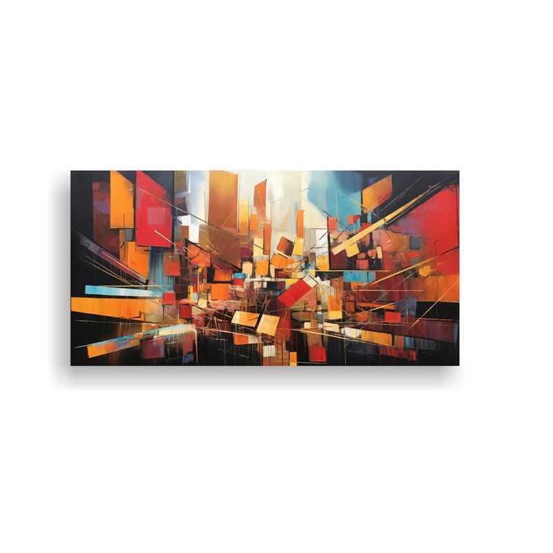 GENERICO - Pinturas Abstractas De Mercado De Acciones En Lienzo 160x80cm