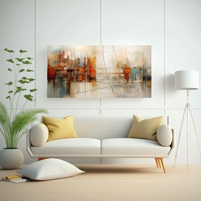 Imagen 2 del producto Cuadro Composición Relieve: Recuerdos Abstractos Entrelazad 60x30cm