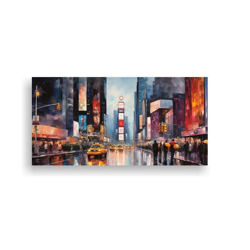GENERICO - Cuadro De Decoración De Paisaje De Manhattan Time Square En 160x80cm