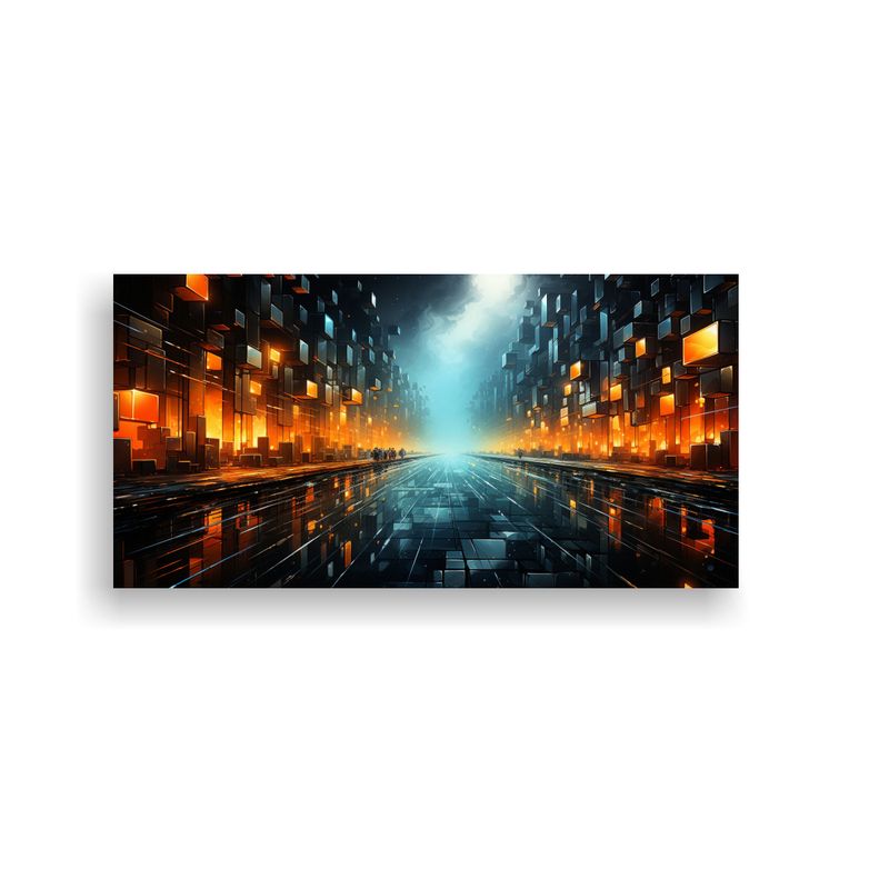GENERICO - Cuadro Tela Moderno Combinación Posibilidades Infinitas 160x80cm