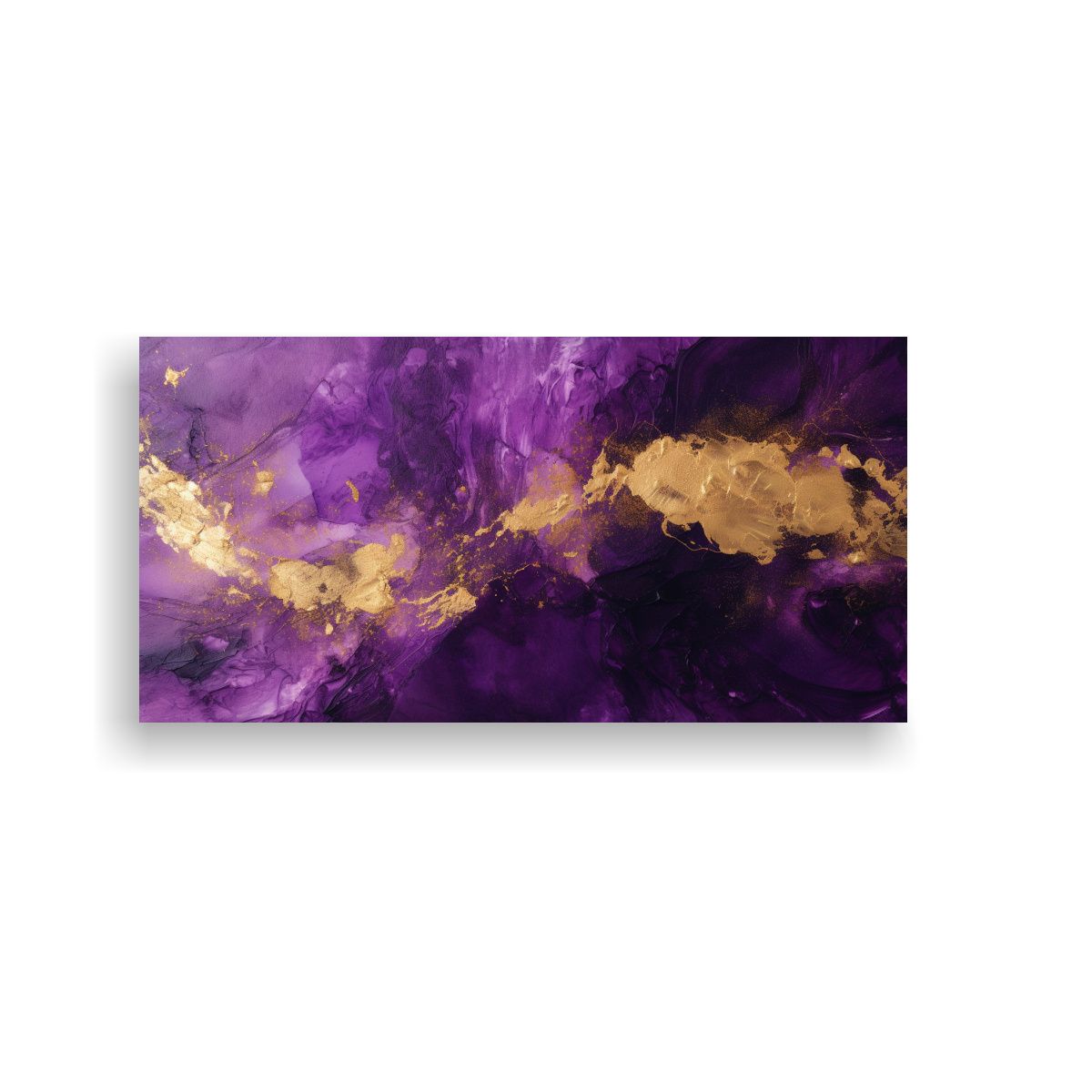 GENERICO - Papel Pintado Armonía Dorada Y Púrpura Profundo Para Decor 160x80cm