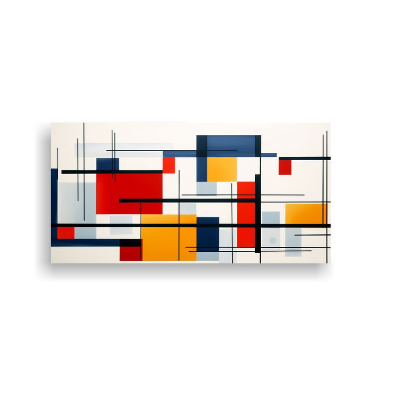 GENERICO - 1 Cuadro Movimiento Para Sala Arte Abstracto Geométrico Est 160x80cm