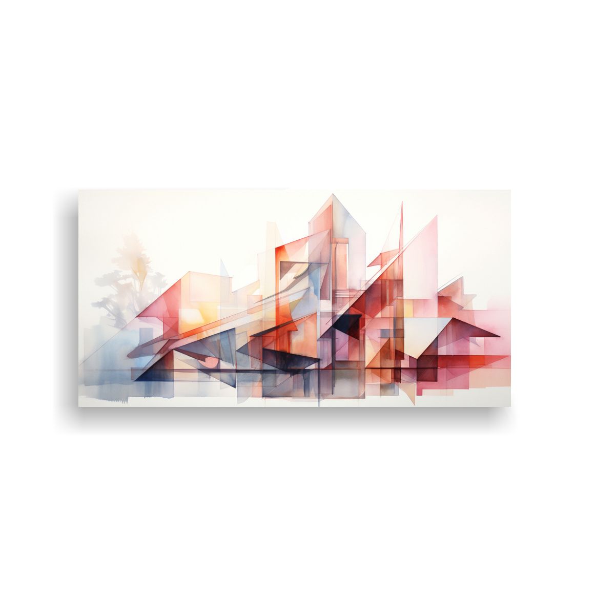 GENERICO - Cuadro Decorativo Impreso Con Reinterpretación Abstracta De 160x80cm