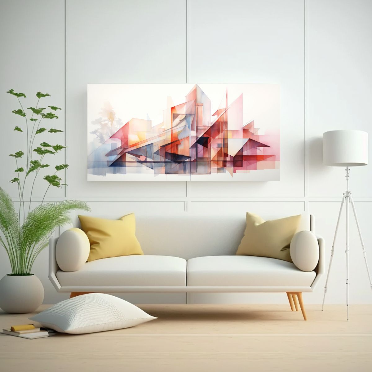 GENERICO - Cuadro Decorativo Impreso Con Reinterpretación Abstracta De 160x80cm