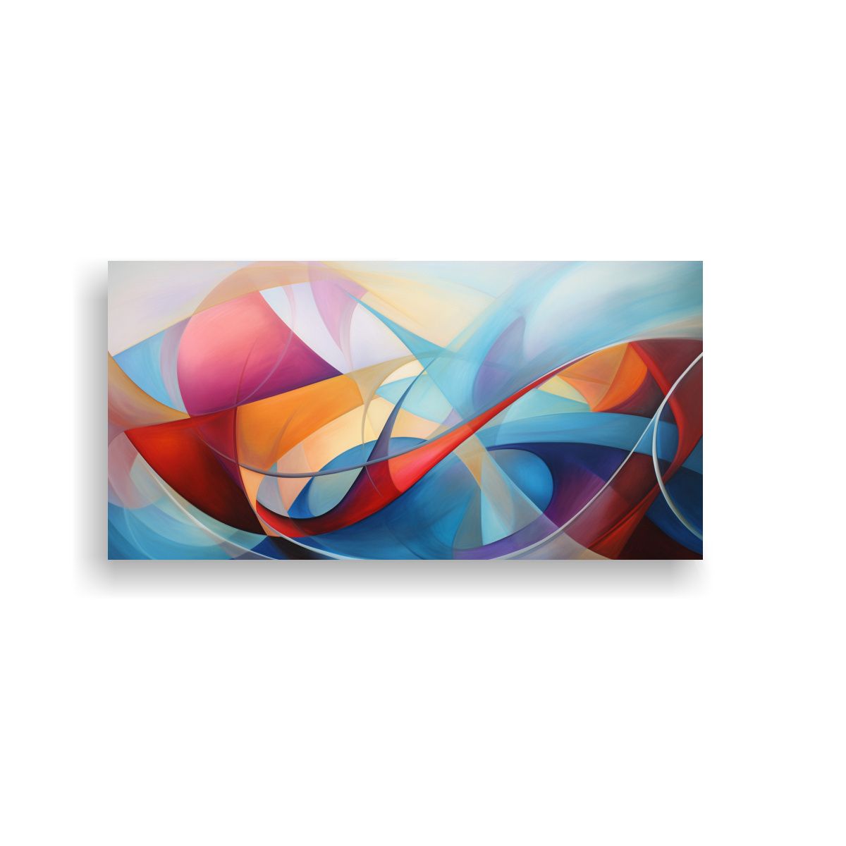 GENERICO - Cuadros Abstractos Pastel Con Protagonismo En Composición. 160x80cm