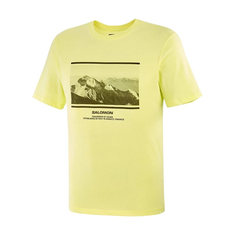 SALOMON - Polera Sal Alps Photo Ss Tee M Amarilla Hombre Salomon