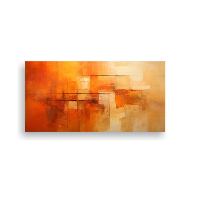 GENERICO - Pinturas Acuarela Abstractas En Naranja Para Decorar El Come 160x80cm