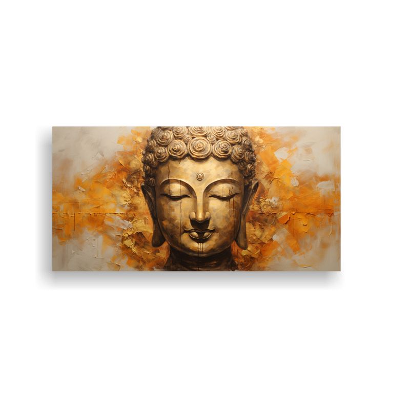 GENERICO - Lienzo De Tela Diseño Simétrico Estilo Abstracto Buddha Fa 100x50cm
