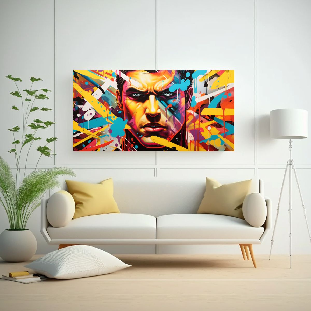 GENERICO - Lienzo De Tela Creativa: Fusión Abstracta Del Pop Art Y Có 160x80cm