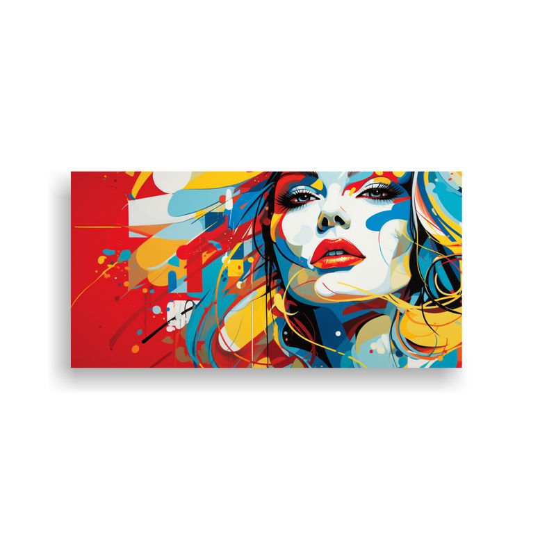 GENERICO - Lienzo Moderno Abstracto Fusión De Arte Pop Y Colores Prima 160x80cm