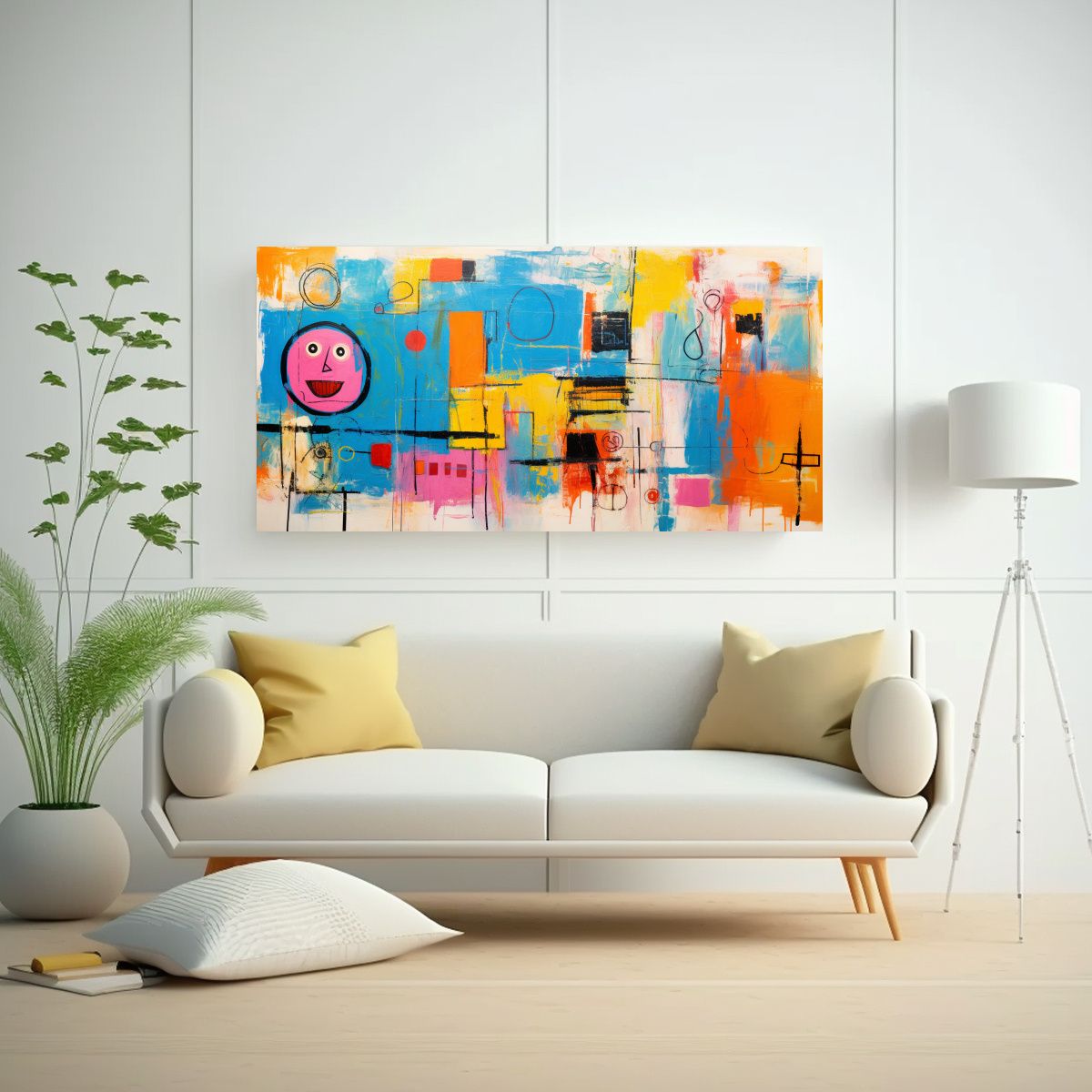 GENERICO - Cuadro Decorativo Moderno De Arte Abstracto Inspirado En El  160x80cm
