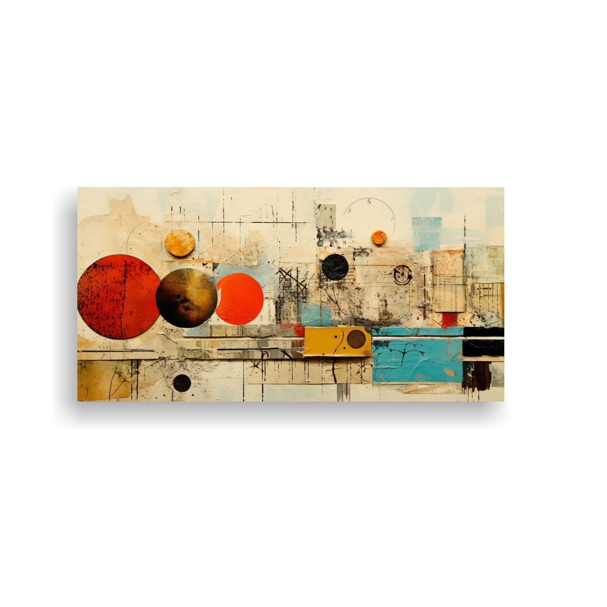 GENERICO - Arte Abstracto Minimalismo Collage Abstracto De Texturas Y C 160x80cm