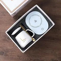 GENERICO - Taza Con Calentador Eléctrico 55°c Tazón Para Cafe Té Leche