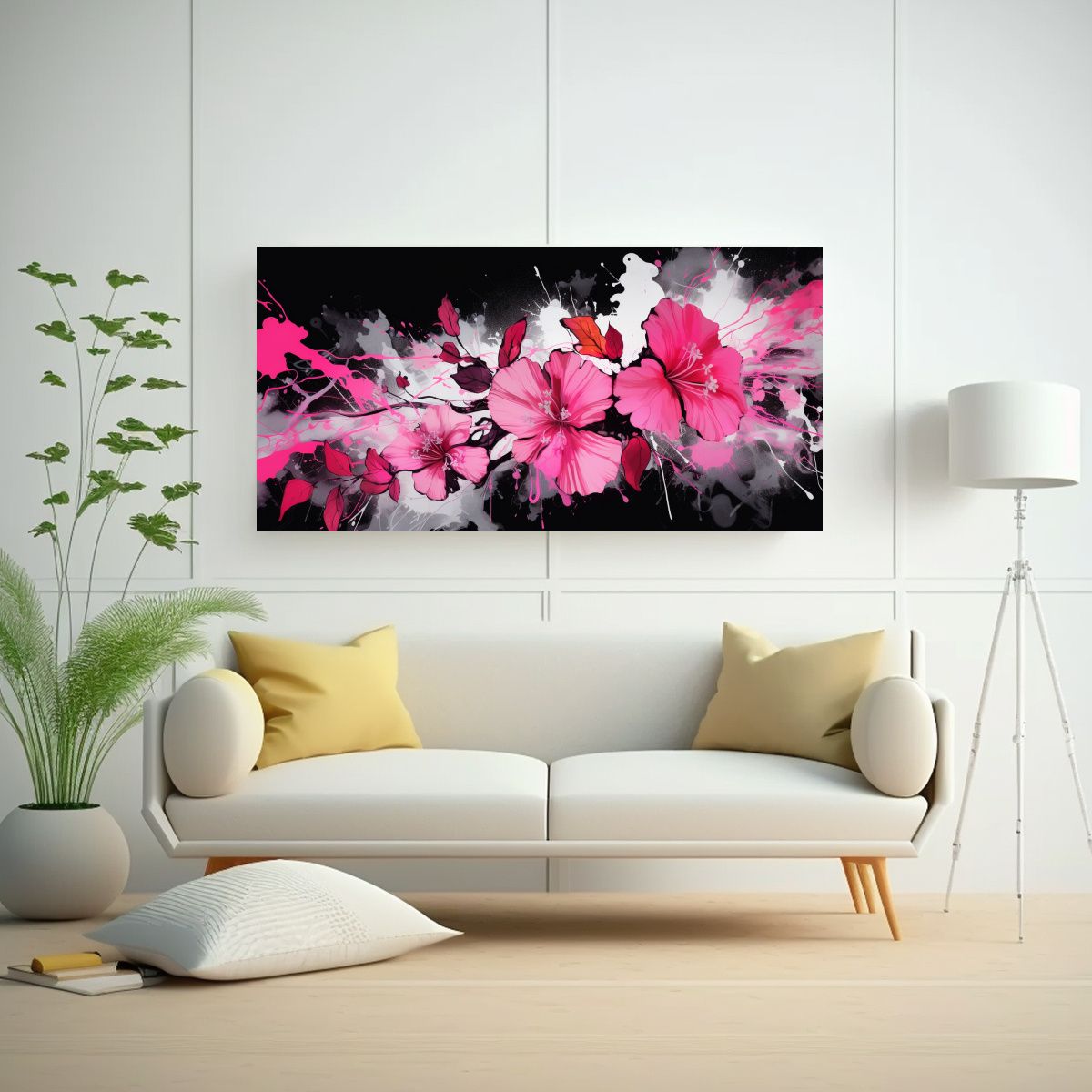 GENERICO - Pinturas Decorativas De Estilo Medio Con Atmósfera Neonoir  160x80cm.