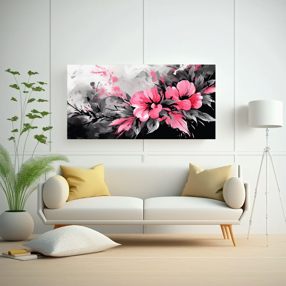 GENERICO - Cuadros Decorativos Estilo Medio Pincel Con Atmósfera Neono 160x80cm