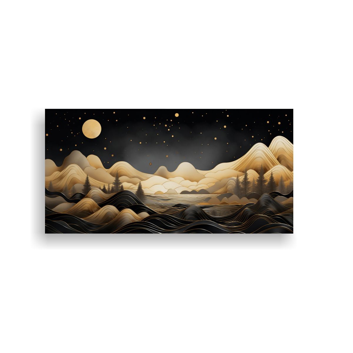 GENERICO - Arte De Pared Montaña Paisaje Elegante Y Creativo 160x80cm.