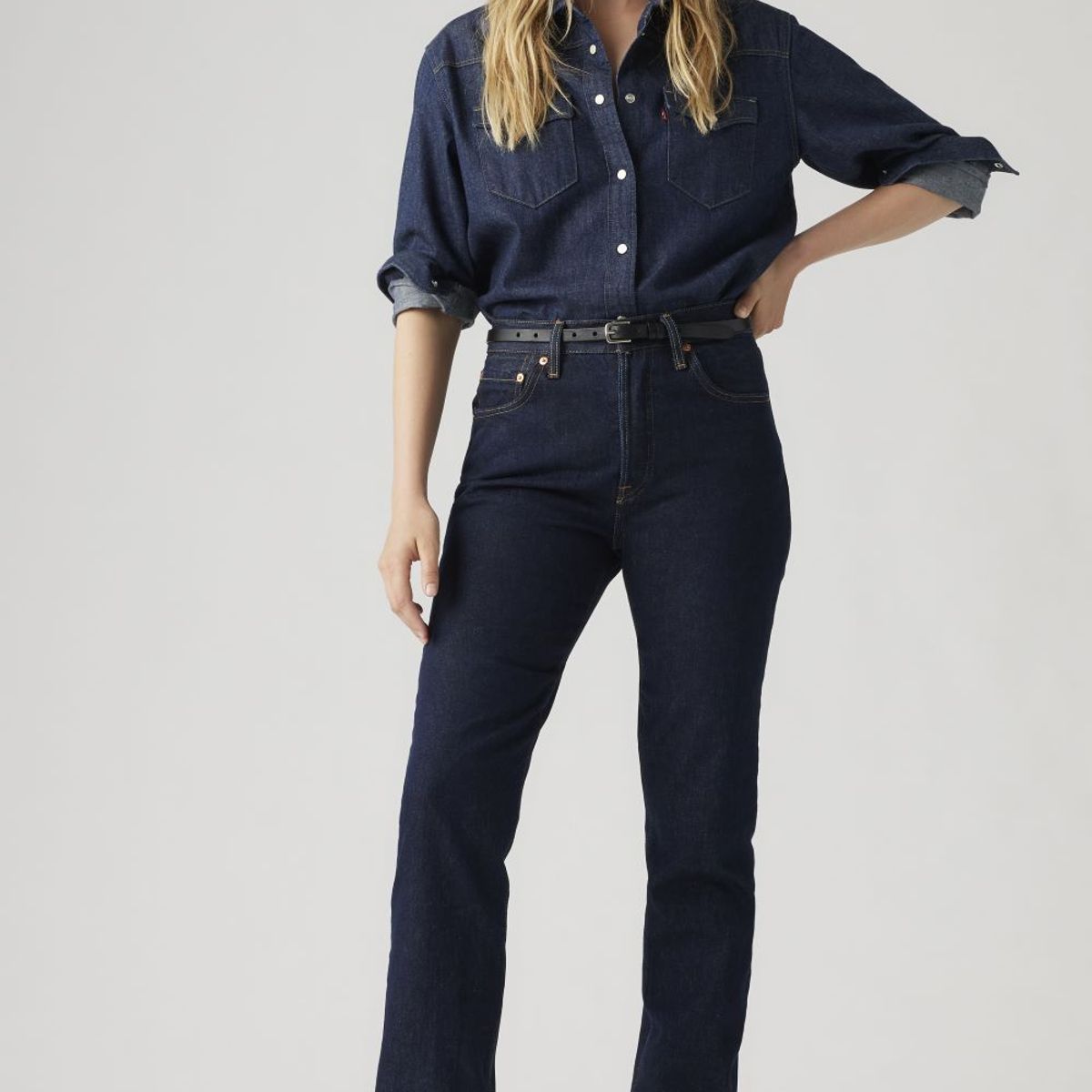 LEVIS - Jeans Mujer 501 Original Fit Azul Levis